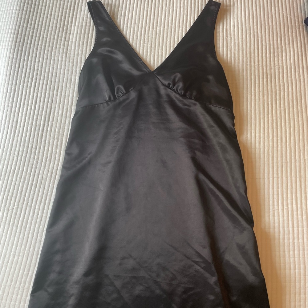 H&M Black Satin Mini Dress